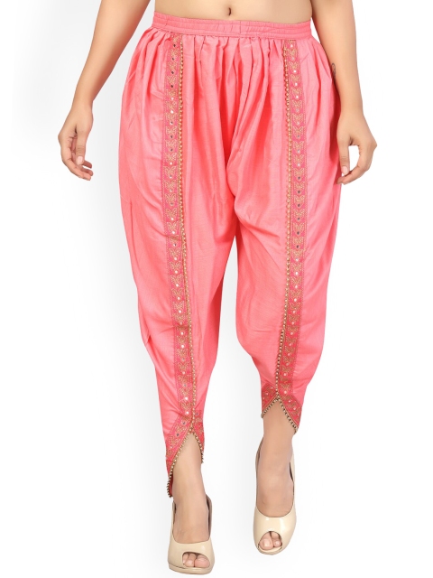 

Aarika Women Pink Solid Cotton Dhoti Pants