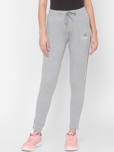 

ZOLA Women Grey Solid Straight-Fit Track Pants