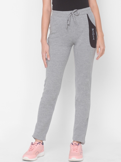 

ZOLA Women Grey Solid Straight-Fit Track Pants