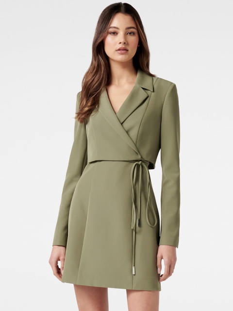 

Forever New Women Green Crepe Dress