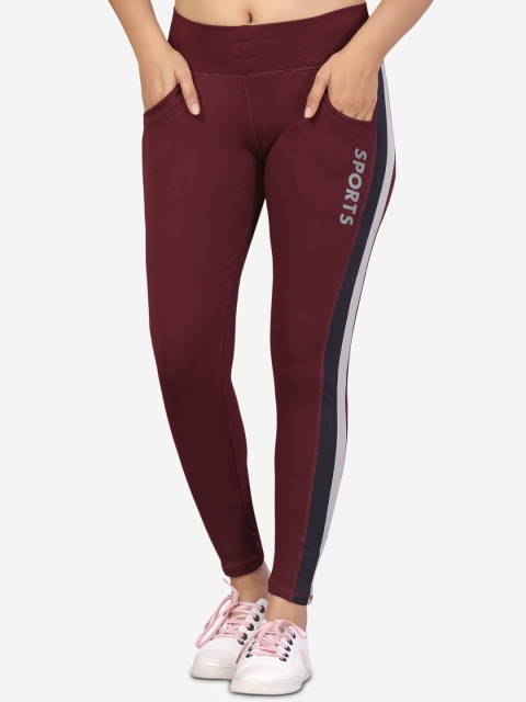 

Aarika Women Maroon Solid Rapid-Dry Training Track Pants