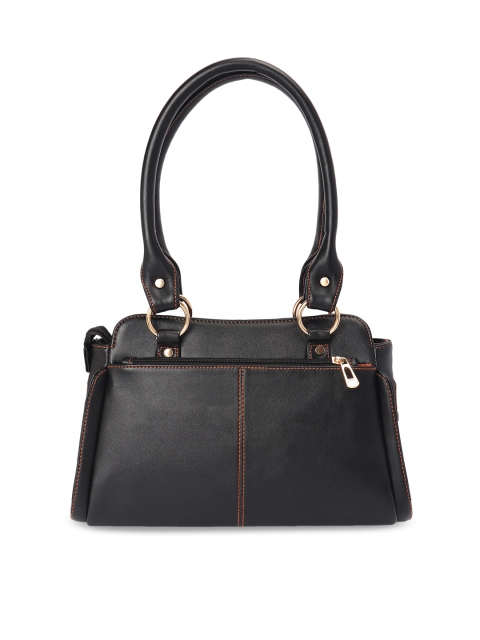 

Ratans Black PU Structured Shoulder Bag