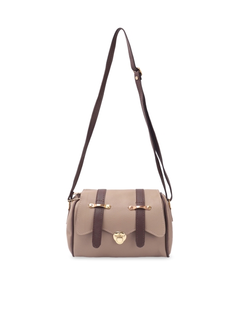 

Ratans Beige PU Structured Sling Bag