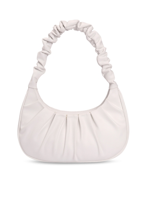 

Ratans White PU Structured Hobo Bag