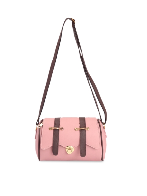 

Ratans Pink Textured PU Structured Sling Bag