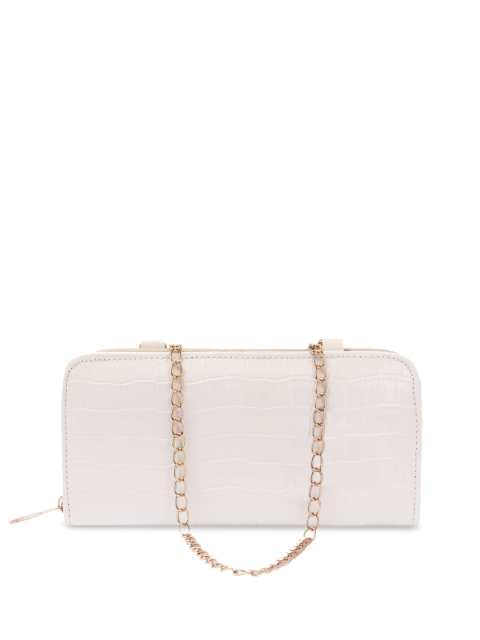 

Ratans White Animal Textured PU Structured Sling Bag