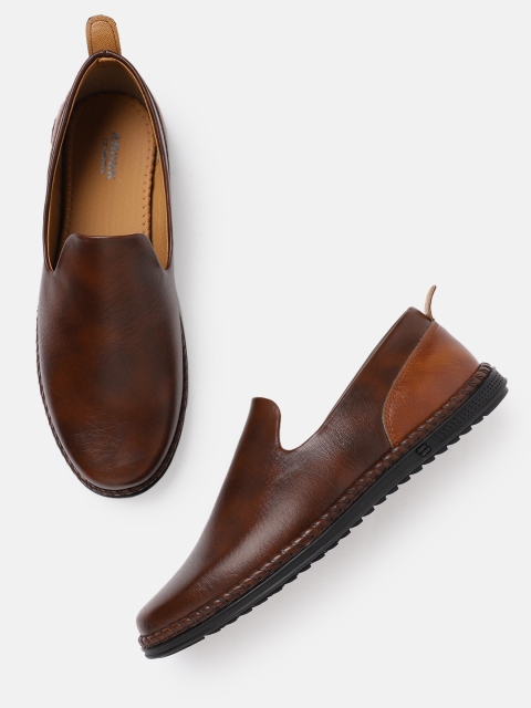 

Anouk Men Brown Solid Slip-Ons