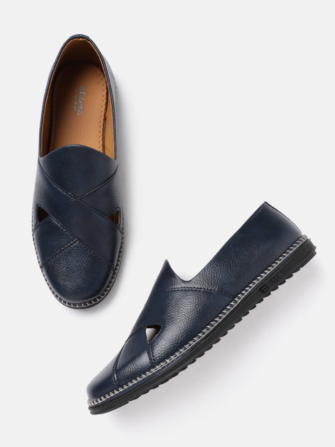 

Anouk Men Navy Blue Solid Slip-On Sneakers