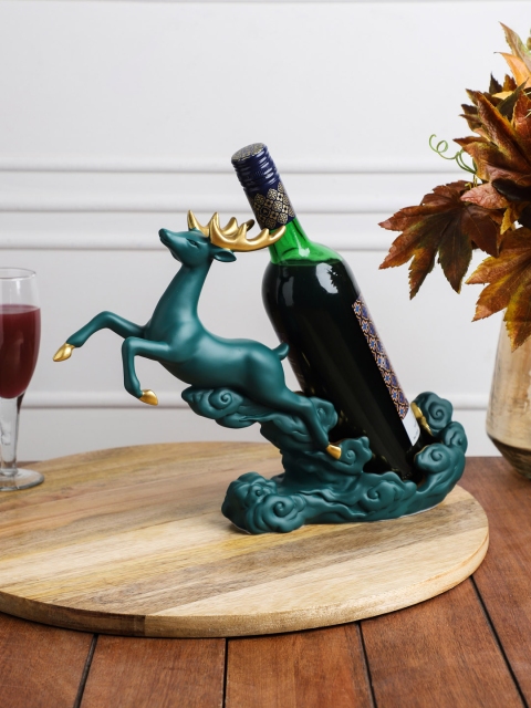 

OddCroft Sprinting Stag Wine Holder, Teal