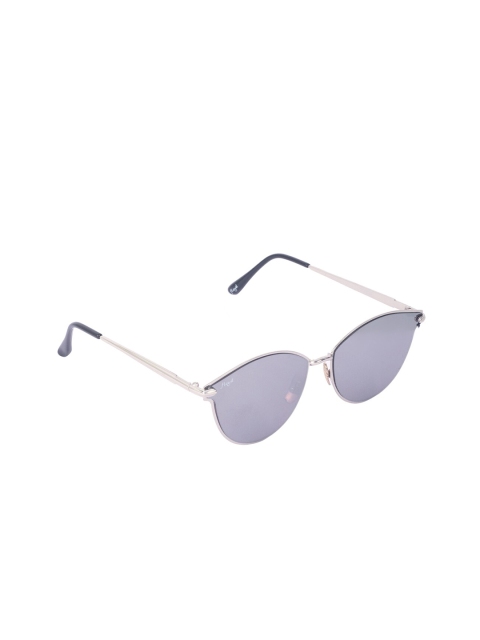 

Floyd Unisex Silver Mirrored Lens &Steel-Toned Butterfly Sunglasses with UV Protected Lens