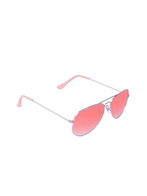 

Floyd Unisex Pink Lens & Silver-Toned Aviator Sunglasses Mo_Sil_Org