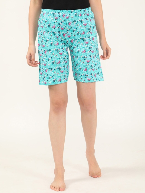 

V2 Value & Variety Women Sea Green Printed Regular Shorts