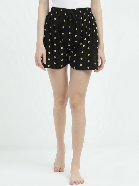 

V2 Value & Variety Women Black Printed Regular Shorts