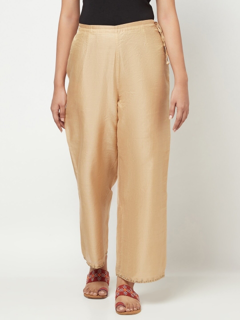 

Fabindia Women Gold-Coloured Ethnic Palazzos
