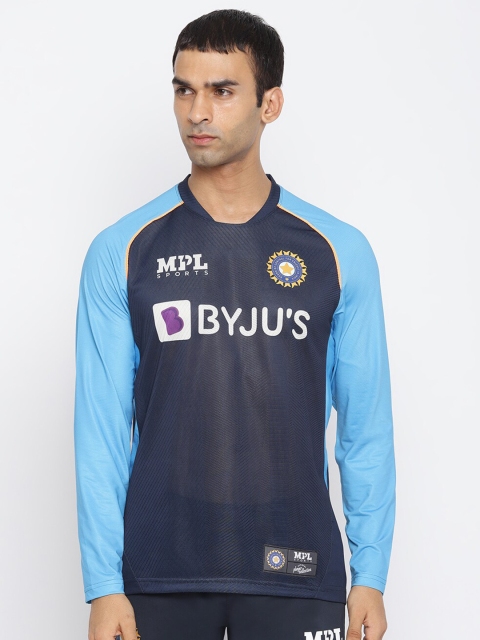 MPL SPORTS Men Blue Official Team India Player Training Jersey