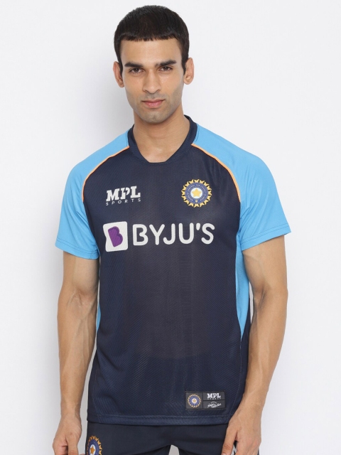 

MPL SPORTS Men Blue Official Team India Player Training Jersey