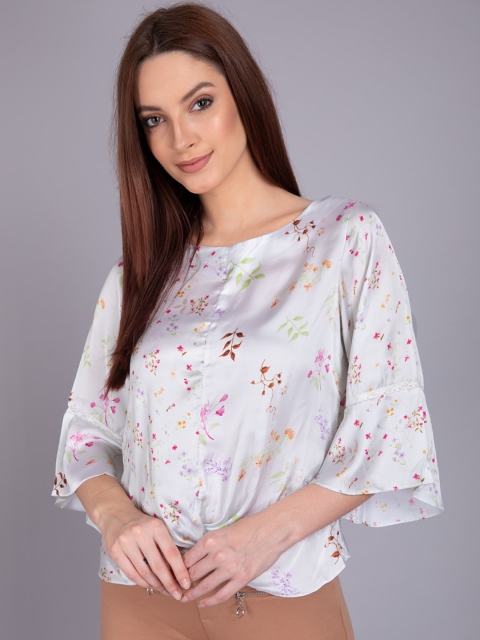 

CAMLA Blue Floral Regular Top