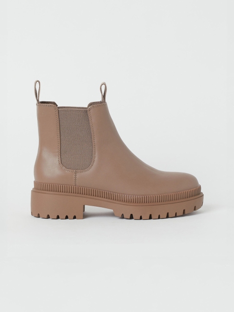 

H&M Women Grey & Beige Chelsea Boots