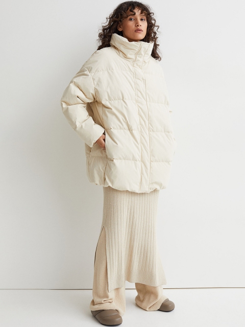 

H&M Women Beige Down Jacket