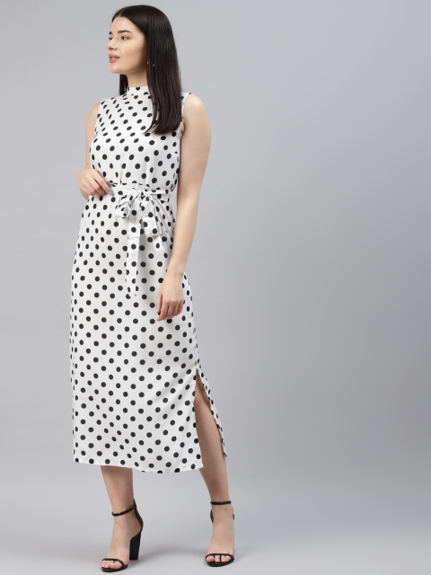 

SIRIKIT White Crepe Sheath Midi Dress