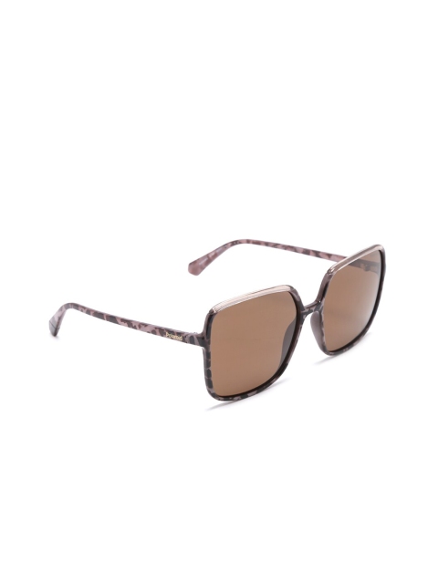 

Polaroid Women Brown Lens & Brown Square Sunglasses with Polarised Lens 203387