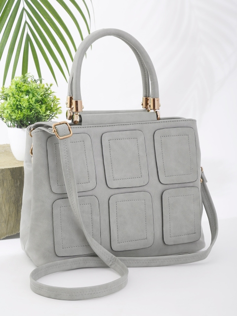 

Apsis Grey Textured Structured Handheld Bag