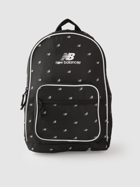 

New Balance Unisex Black & White Brand Logo Print Backpack 19 L