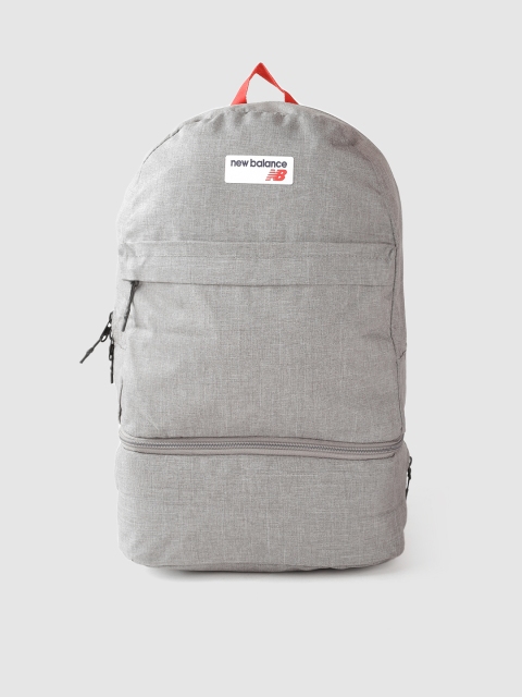 

New Balance Unisex Grey & Red Solid Sneakerhead Backpack with separable Sling