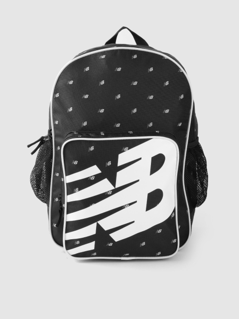 

New Balance Unisex Black & White Brand Logo Print 15 Inch Laptop Backpack