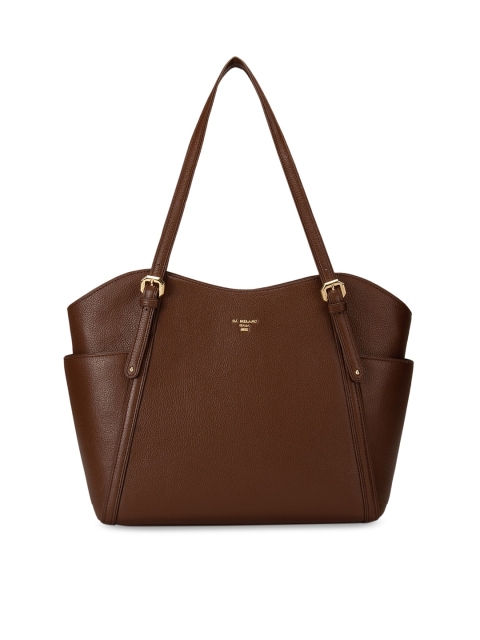 

Da Milano Brown Leather Structured Shoulder Bag