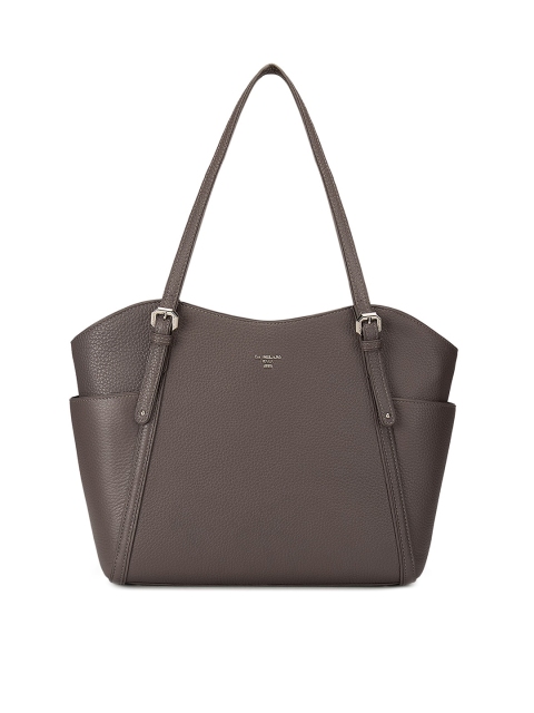 

Da Milano Grey Leather Structured Shoulder Bag