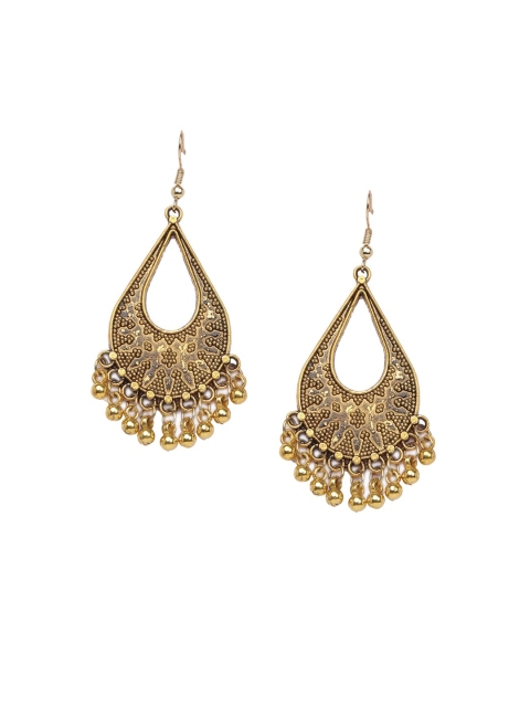 

DIVA WALK Gold-Toned Contemporary Drop Earrings