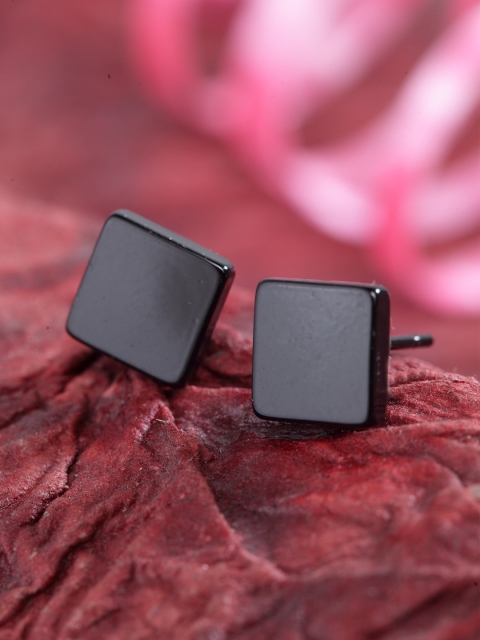 

DIVA WALK Black Contemporary Studs Earrings