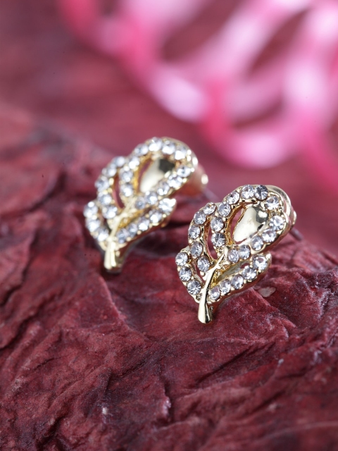 

DIVA WALK Gold-Toned Studs Earrings