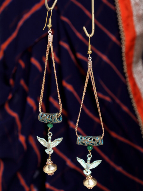 

DIVA WALK Gold-Toned Contemporary Drop Earrings