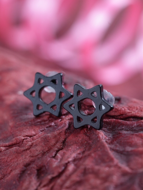 

DIVA WALK Black Contemporary Studs Earrings