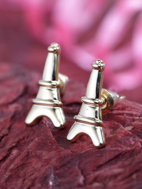 

DIVA WALK Gold-Toned Contemporary Studs Earrings