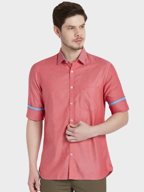 

ColorPlus Men Plus Size Red Tailored Fit Opaque Casual Shirt