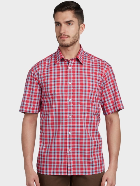

ColorPlus Men Red Tartan Checks Opaque Checked Casual Shirt