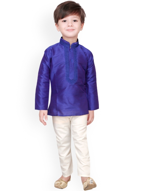 

Ridokidz Boys Blue Regular Kurta with Pyjamas