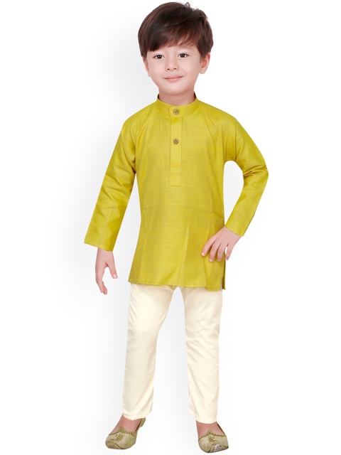 

Ridokidz Boys Green Regular Kurta with Pyjamas