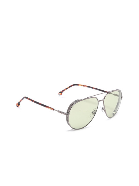 

Carrera Unisex Green Lens & Silver-Toned Aviator Sunglasses with UV Protected Lens 202714