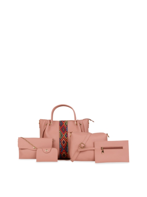 

Vivinkaa Set Of 5 Pink Structured Shoulder Bag