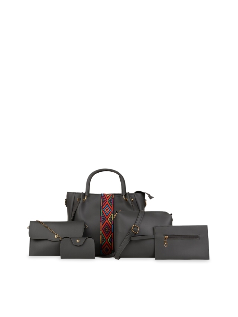 

Vivinkaa Set Of 5 Grey Structured Shoulder Bag