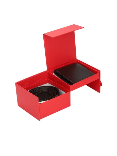 

Peter England Men Brown Solid Accessory Gift Set