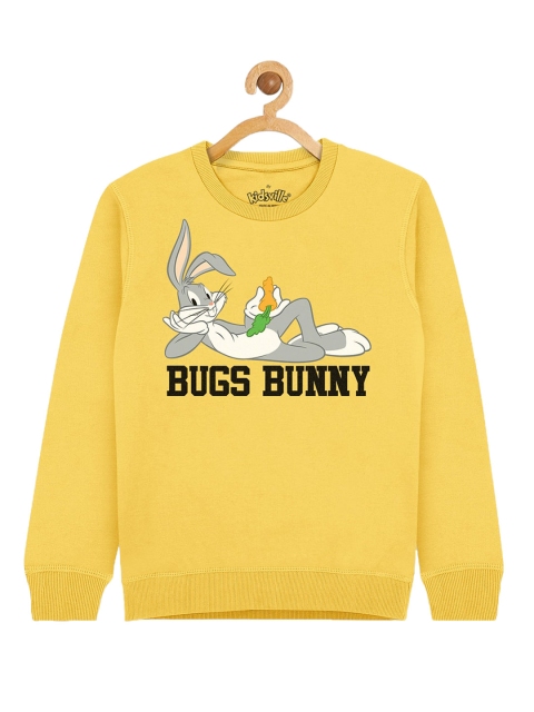 

Kids Ville Girls Yellow Looney Tunes Printed Sweatshirt