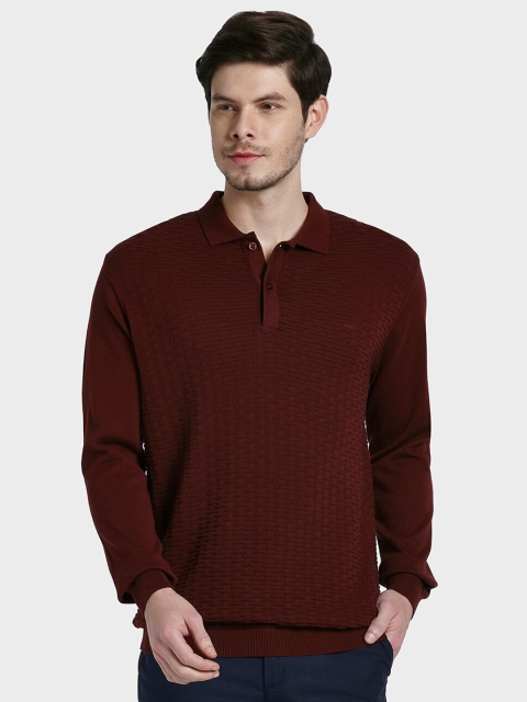

ColorPlus Men Maroon Polo Collar T-shirt