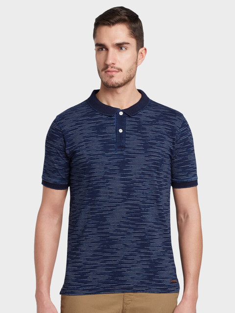 

ColorPlus Men Blue Mandarin Collar T-shirt