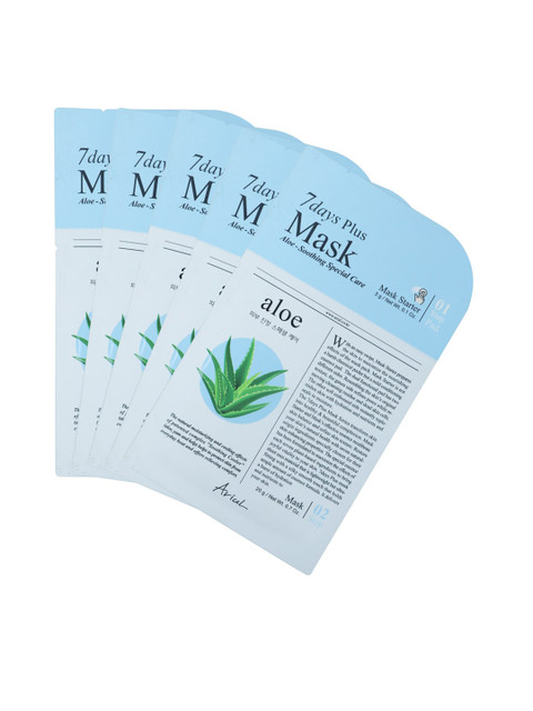 

Ariul 7 Days Plus Mask - Aloe (Set of 5), White