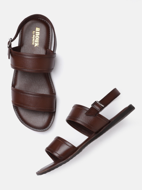 

Anouk Men Tan Brown Handcrafted Ethnic Leather Comfort Sandals